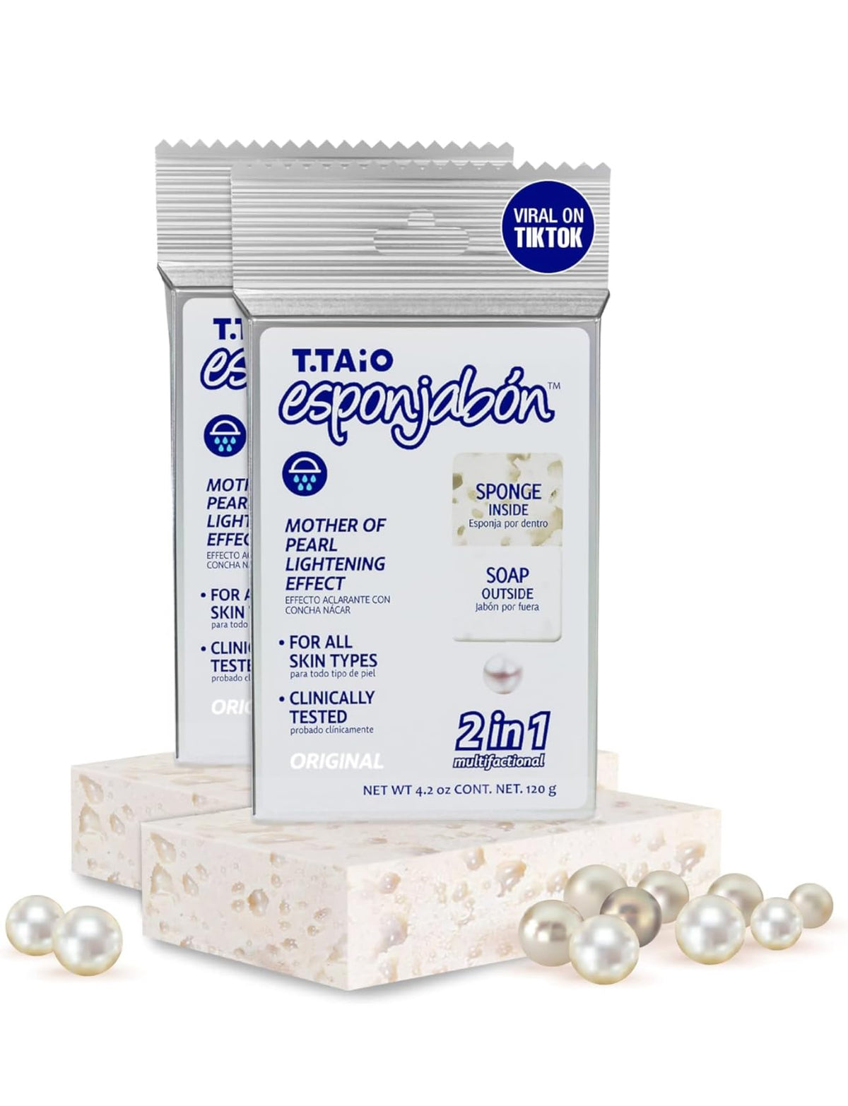 SENOR BANANA front packaging showing two Esponjabon sponges and benefits