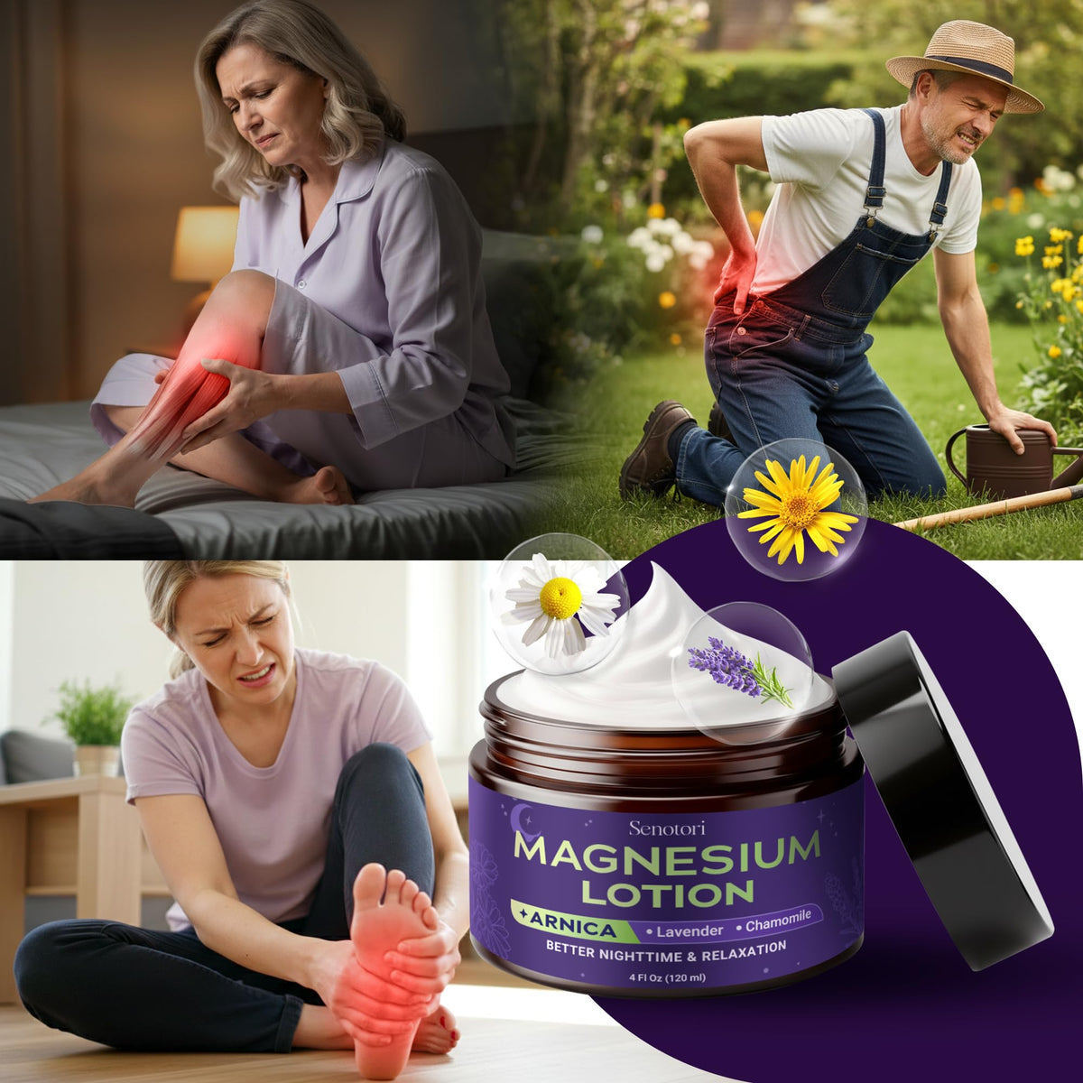 Senotori ingredients label highlighting zinc calcium mineral blend benefit