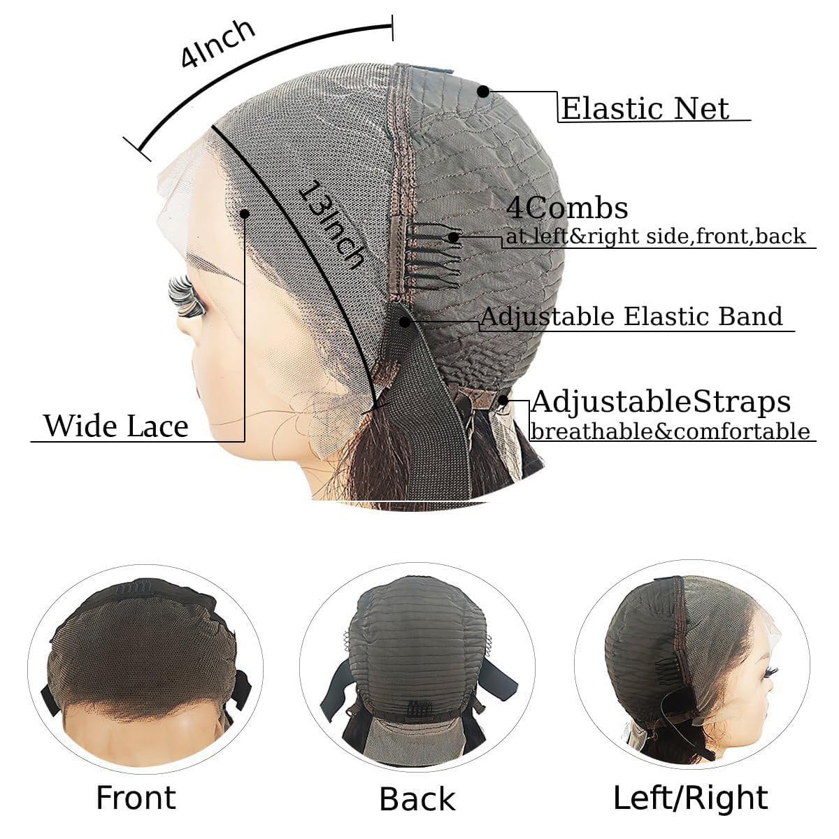 SENSAIRUITE inside cap view showing medium size and adjustable comfort