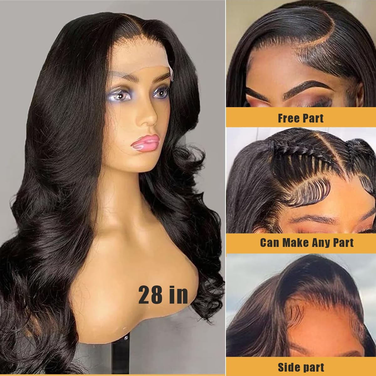 SENSAIRUITE close-up of body wave texture highlighting soft, silky strands
