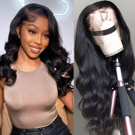 SENSAIRUITE front view wig showing natural body wave and salon-ready finish