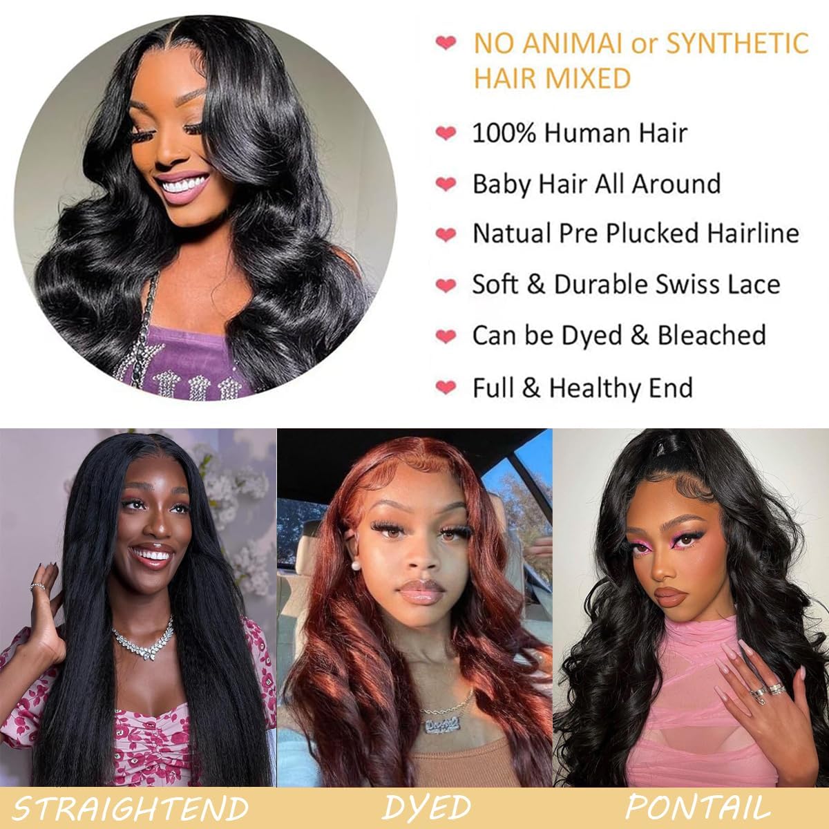 SENSAIRUITE pre-plucked lace hairline with baby hair for realistic look