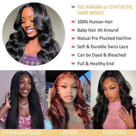 SENSAIRUITE pre-plucked lace hairline with baby hair for realistic look