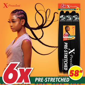 Sensationnel full-length 58-inch braids showing styling options