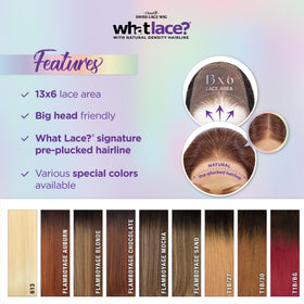 Sensationnel on mannequin with size markers showing fit for multiple head sizes benefit