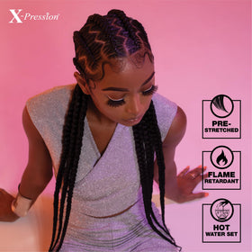 Sensationnel finished boho braids showcasing natural movement and shine