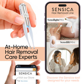 Sensica tweezers packed in compact travel case ideal for grooming on the go