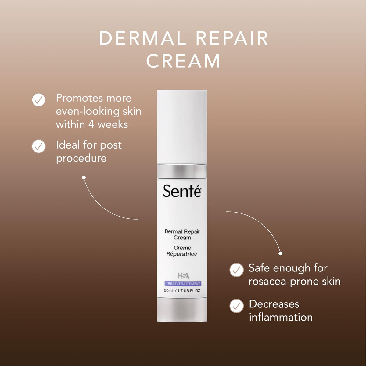 Senté branded HSA ingredient graphic emphasizing moisture retention and skin support