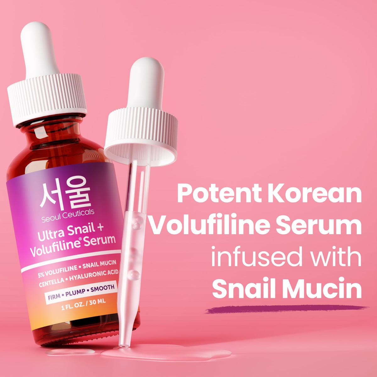 SeoulCeuticals applying serum to cheek to visibly boost fullness and texture