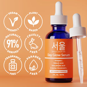 SeoulCeuticals before and after brightening comparison showing tone improvement