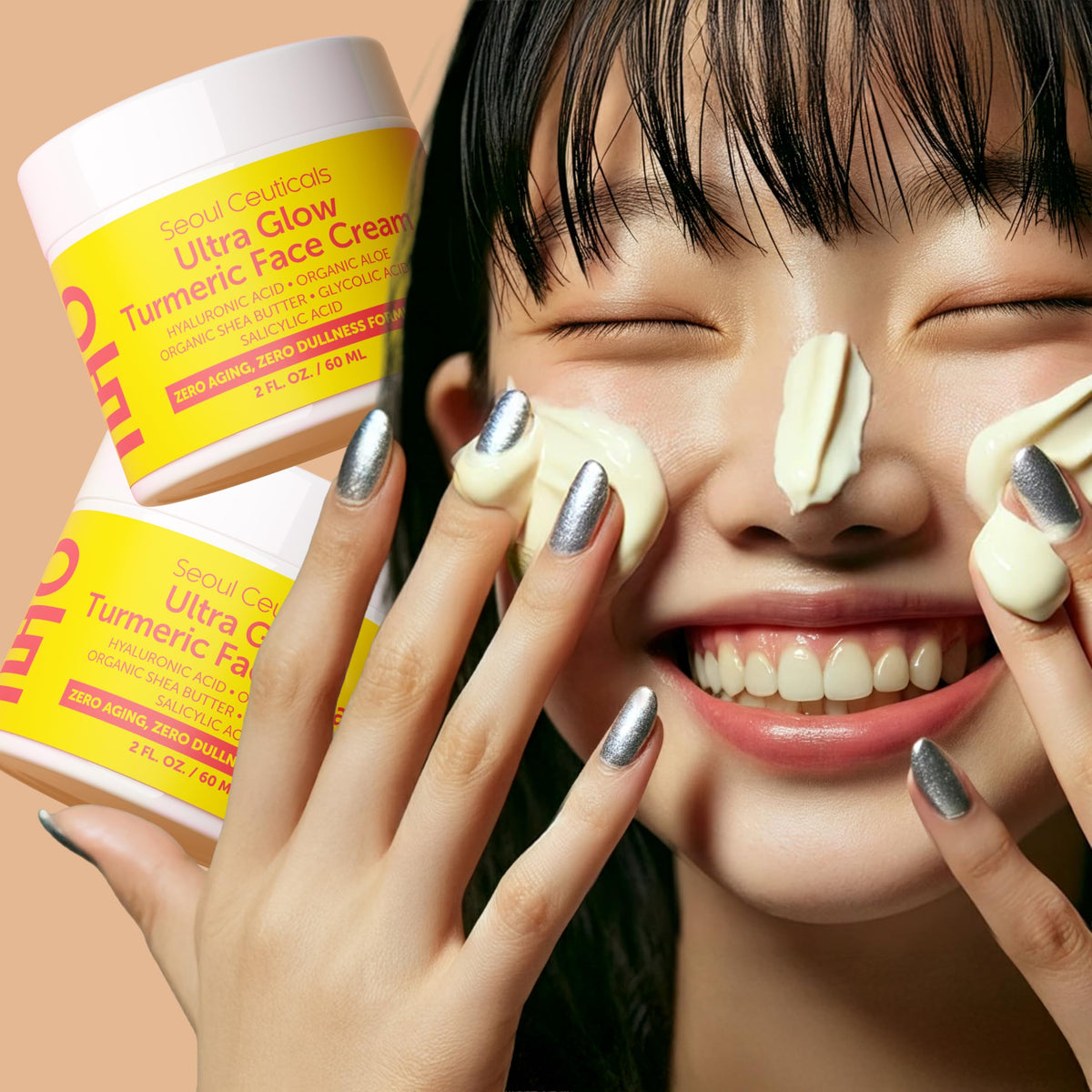 SeoulCeuticals before and after texture comparison showing refined skin appearance
