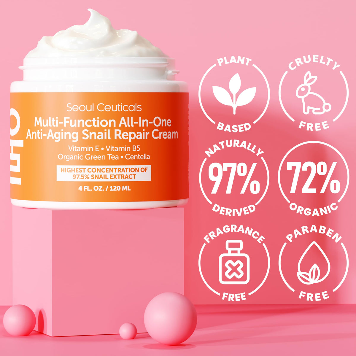 SeoulCeuticals cream application on hand demonstrating non-greasy finish