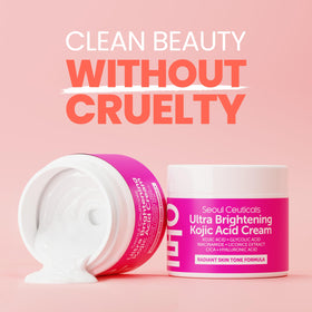 SeoulCeuticals cream on fingertip demonstrating easy application and spreadability