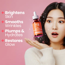 SeoulCeuticals dropper dispensing clear serum demonstrating precise, mess-free application
