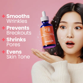 SeoulCeuticals dropper dispensing serum, demonstrating easy application