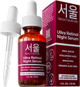 SeoulCeuticals front packaging showing bottle and label, emphasizes trusted K‑Beauty formulation
