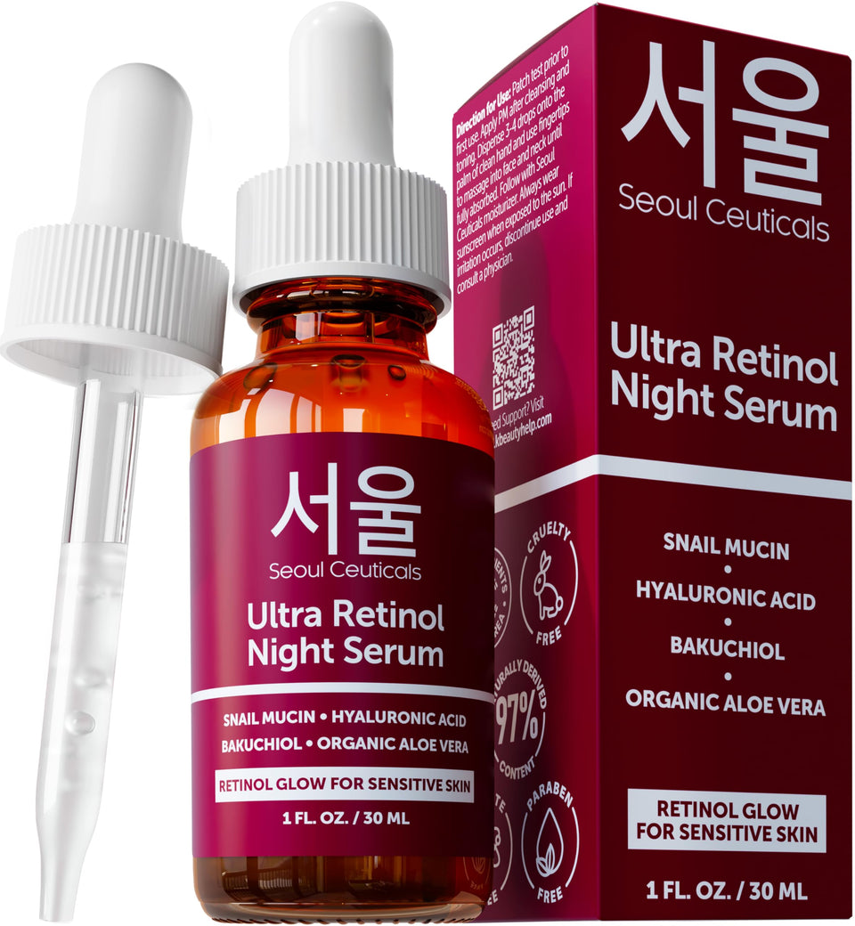 SeoulCeuticals front packaging showing bottle and label, emphasizes trusted K‑Beauty formulation