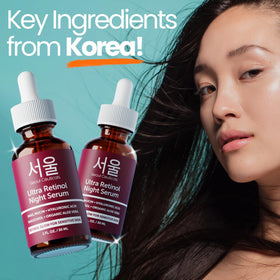 SeoulCeuticals serum spreading on skin to show moisture retention and smoother-looking texture