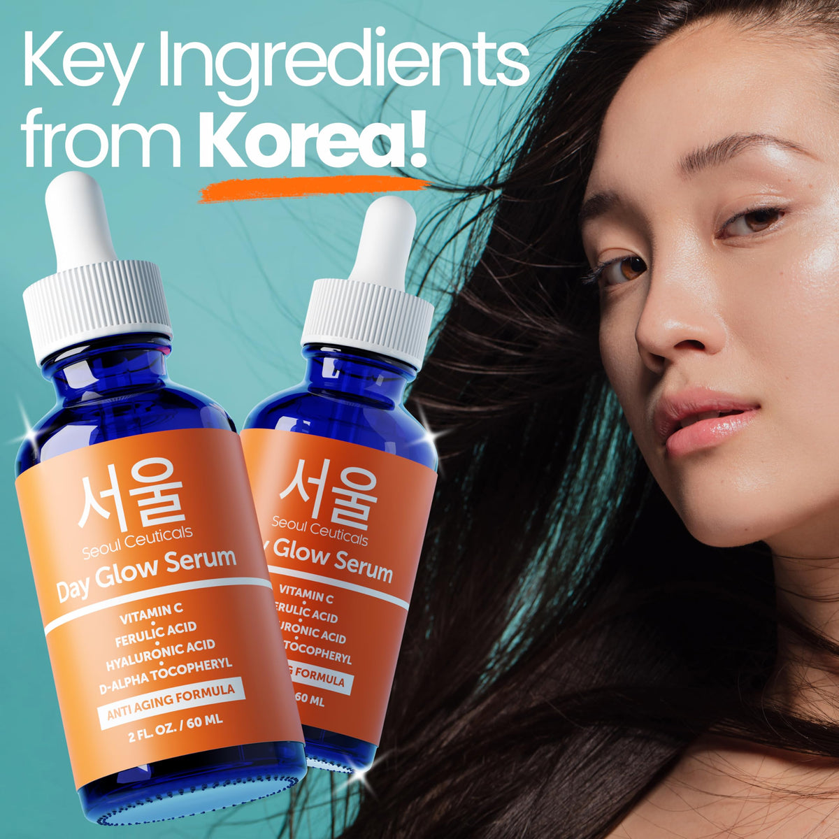 SeoulCeuticals bottle on bathroom shelf in lifestyle setting for daily use