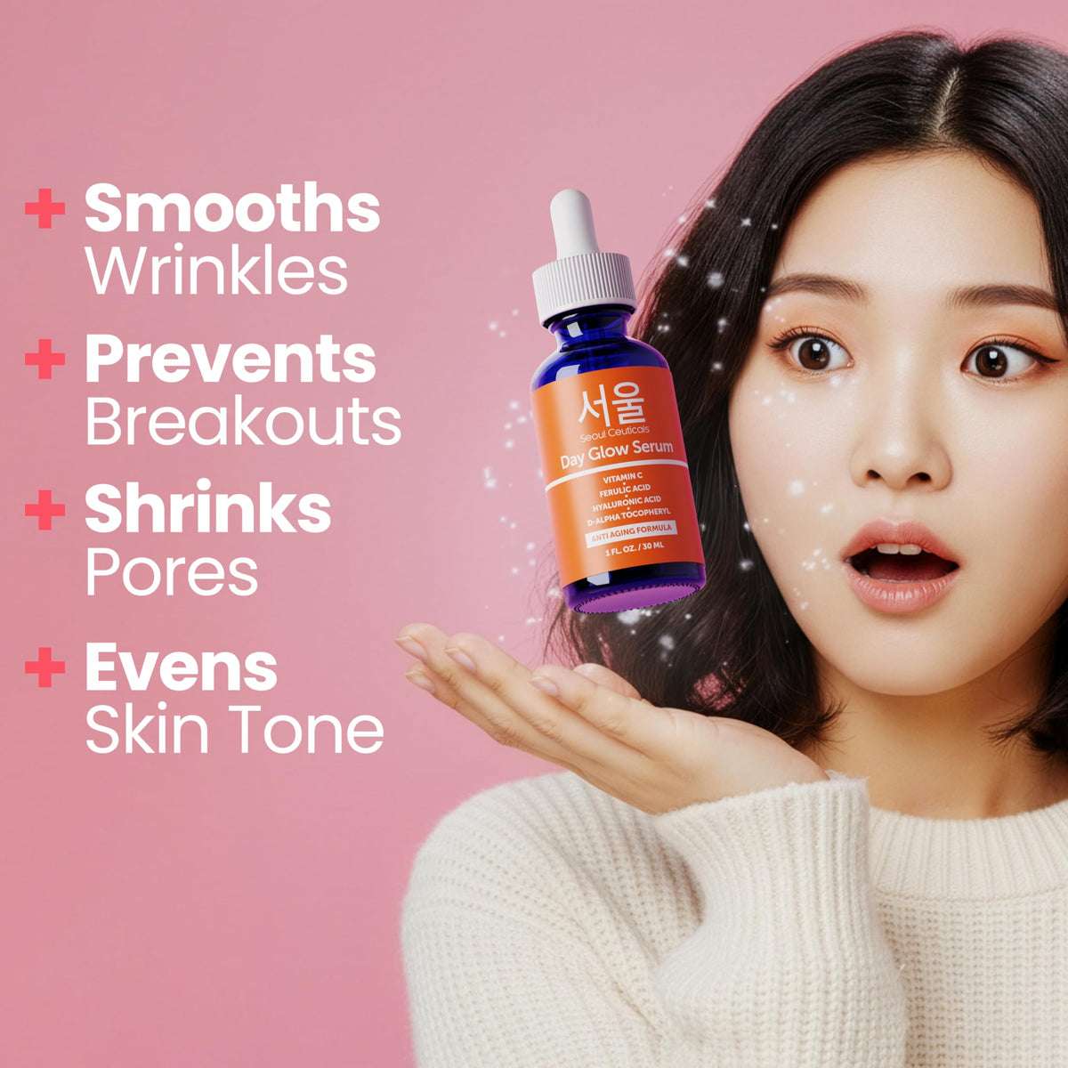 SeoulCeuticals serum texture close-up showing lightweight hydration