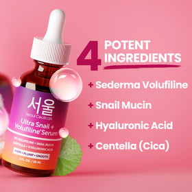 SeoulCeuticals snail mucin base jar and ingredient to hydrate and soften