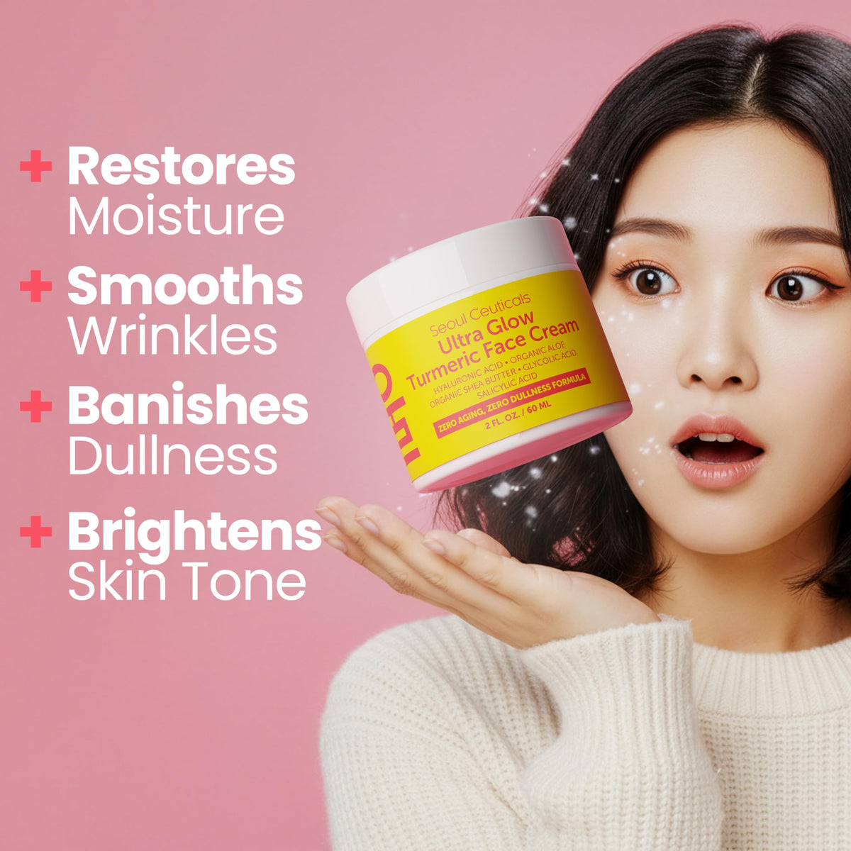 SeoulCeuticals cream texture close-up illustrating smooth hydrating finish