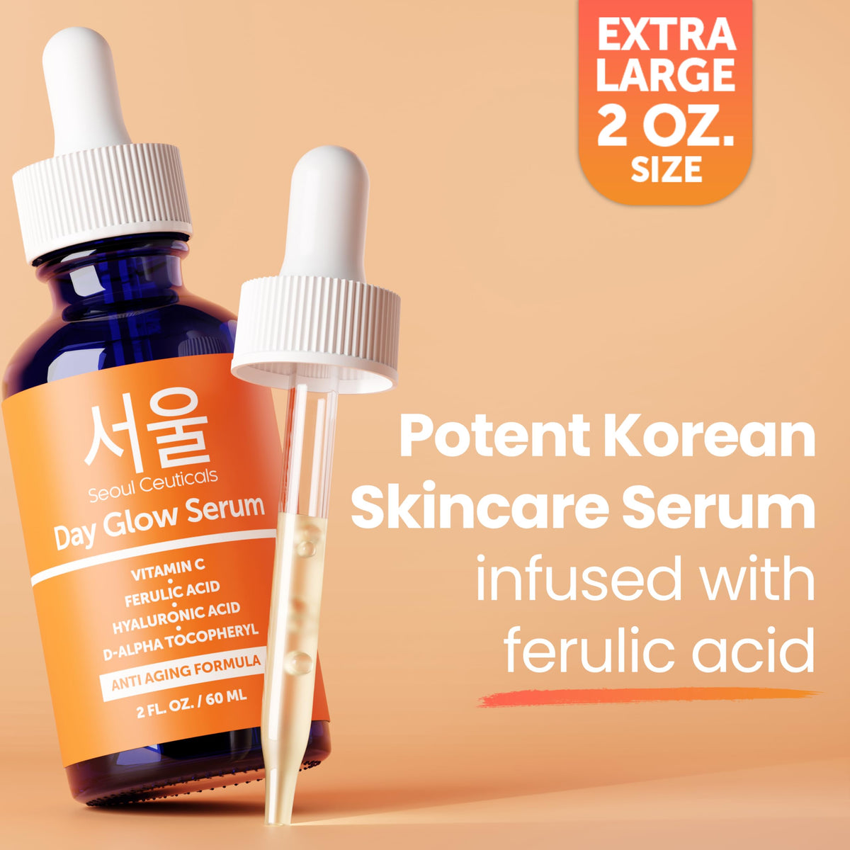 SeoulCeuticals serum under makeup showing smooth, non-greasy finish