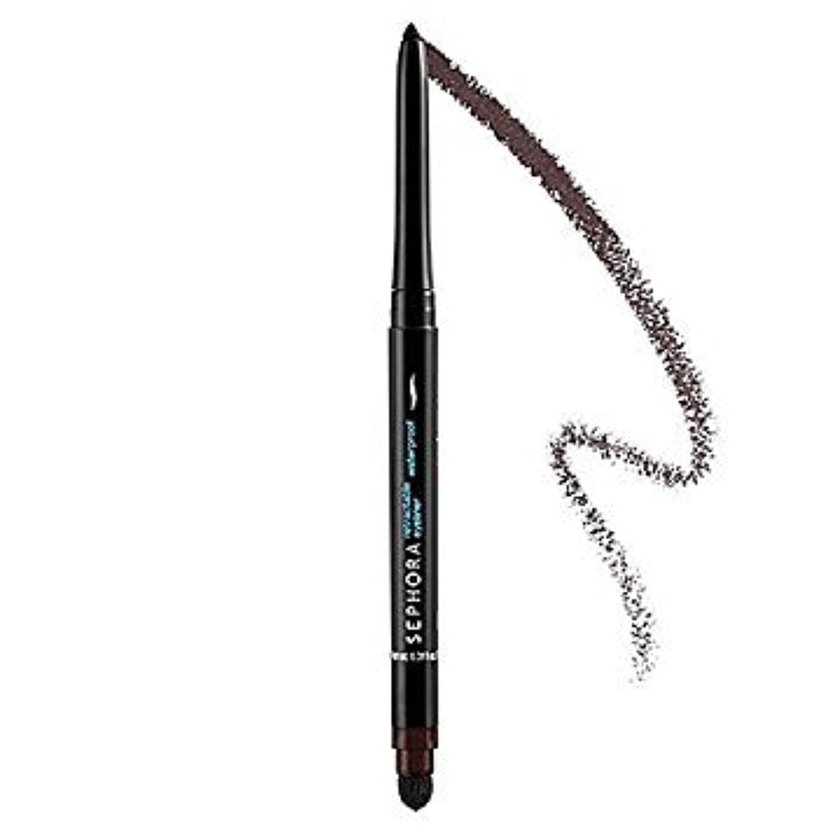 SEPHORA eyeliner tip and built-in sharpener close-up demonstrating precision