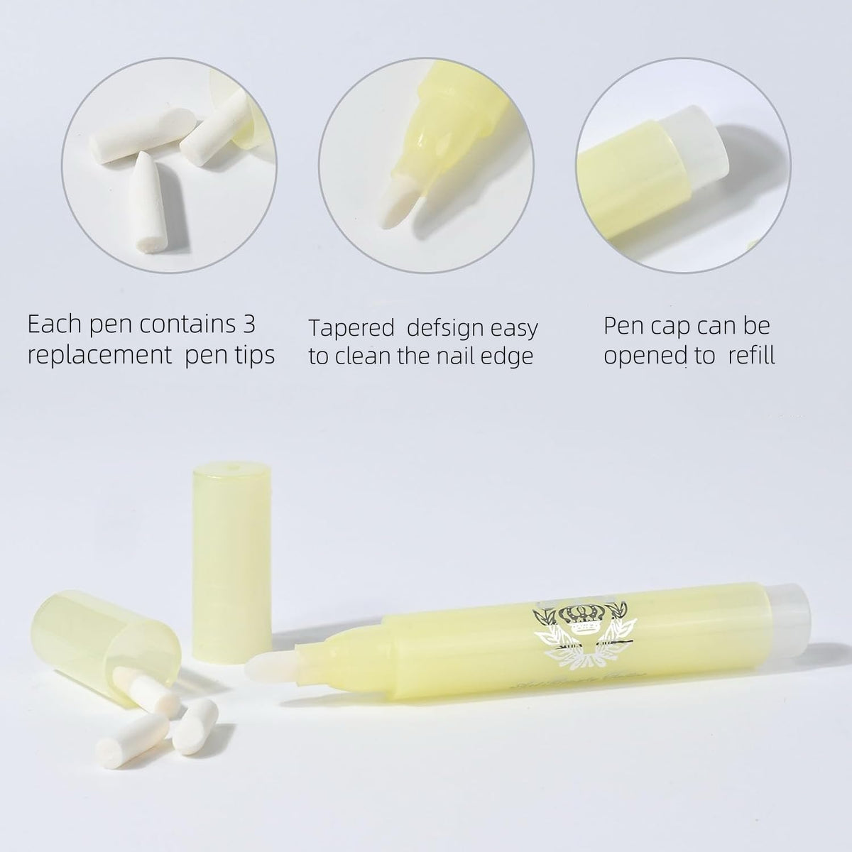 SERADIOO spread of 20 replacement tapered tips showing long-lasting supply