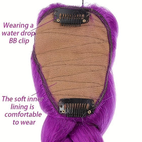 Serena Hair curly wave texture closeup showing soft-touch fiber for comfortable wear benefit
