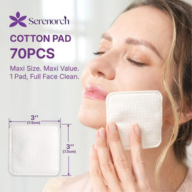 Serenorch close-up of pressed pad texture highlighting smooth lint-free surface and gentle feel