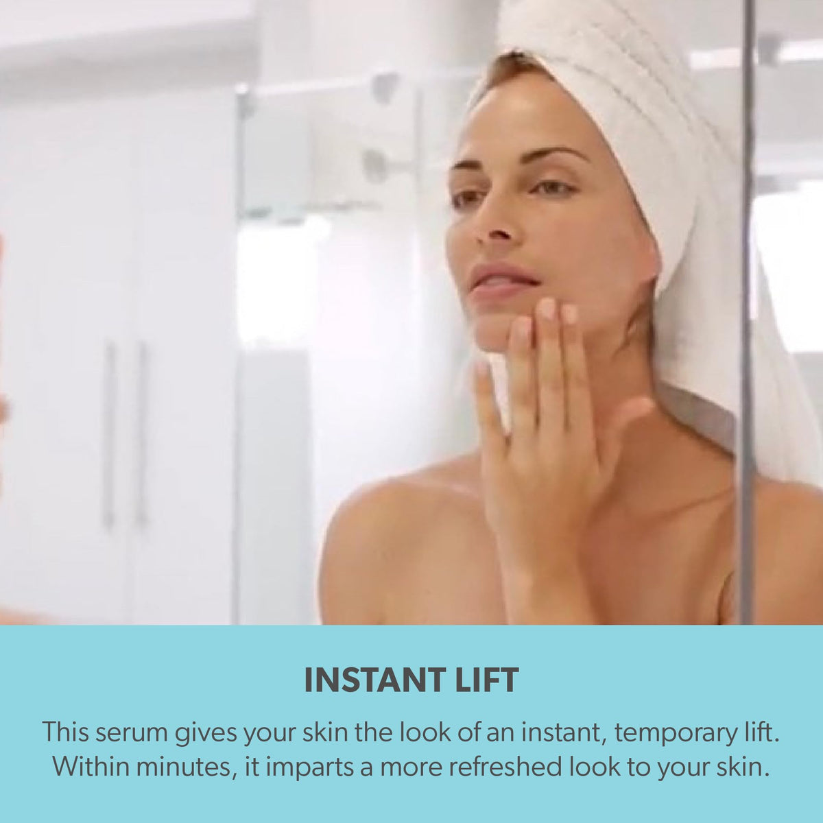 Serious Skincare INSTA-TOX bottle in hand for size and scale, convenient travel-friendly benefit