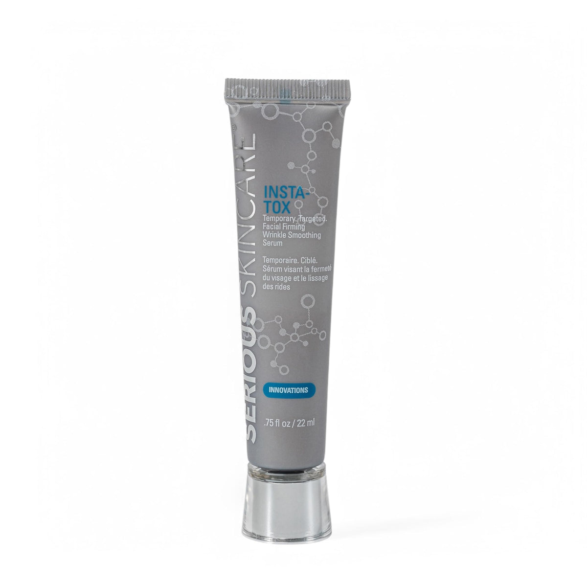 Serious Skincare INSTA-TOX front bottle showing product and label benefit