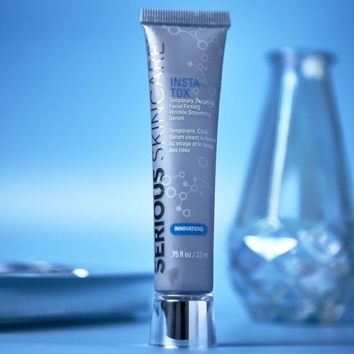 Serious Skincare INSTA-TOX two-bottle travel bag setup for on-the-go touch-ups and events