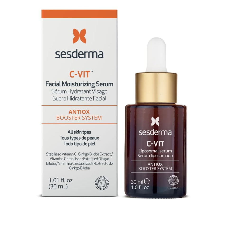 Sesderma C-VIT front packaging showing bottle and label for brightening benefits