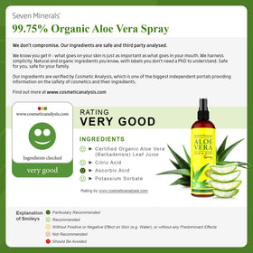 Seven Minerals close-up spray nozzle illustrating easy application and fine mist