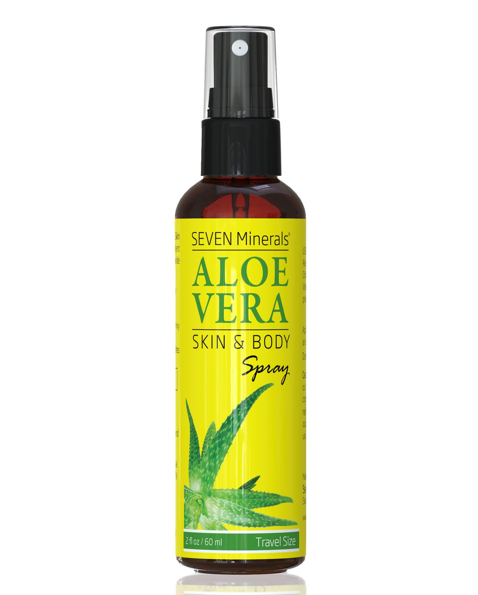 Seven Minerals front packaging showing travel-size bottle and brand clarity benefits