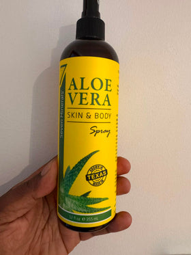 Seven Minerals organic aloe plants in southern Texas field highlighting source