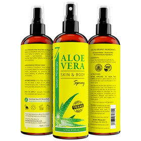 Seven Minerals 12 fl oz bottle beside common items showing actual size
