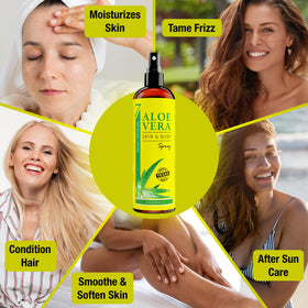 Seven Minerals gel droplet texture highlighting fresh-cut aloe purity benefit