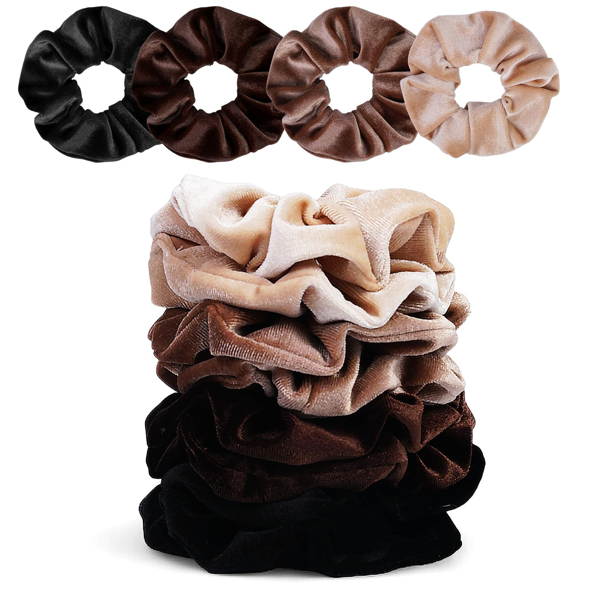 SEVEN STYLE scrunchie tucked in bun adding volume and hidden elastic