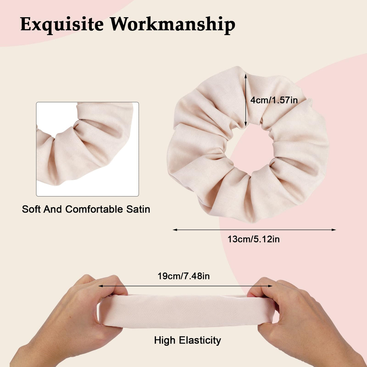 SEVEN STYLE close-up satin texture showing smooth fabric that reduces friction for hair health