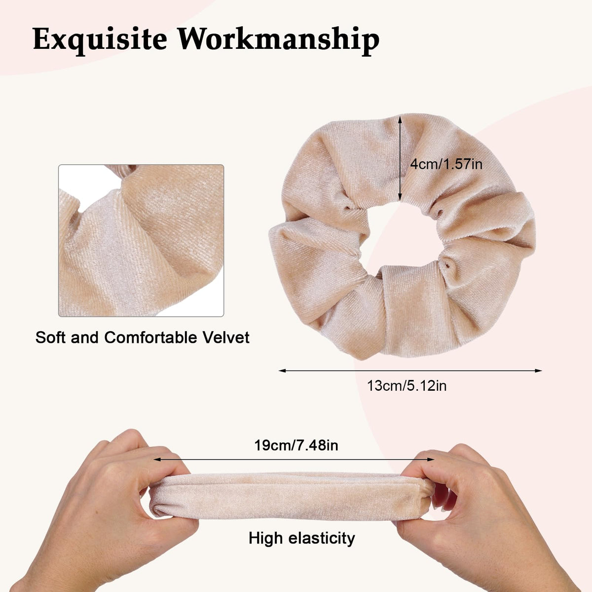 SEVEN STYLE close-up of velvet fabric showing soft texture and gentle hold