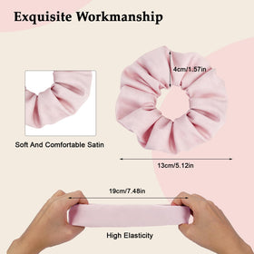 SEVEN STYLE scrunchies color range flatlay showing warm tones, easy outfit coordination