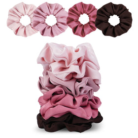 SEVEN STYLE scrunchies arranged gift-ready, ideal present for women and girls