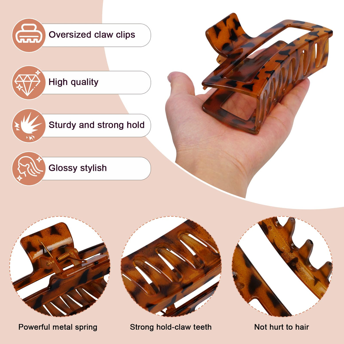 SEVEN STYLE reinforced spring mechanism close view showing strong, secure tension