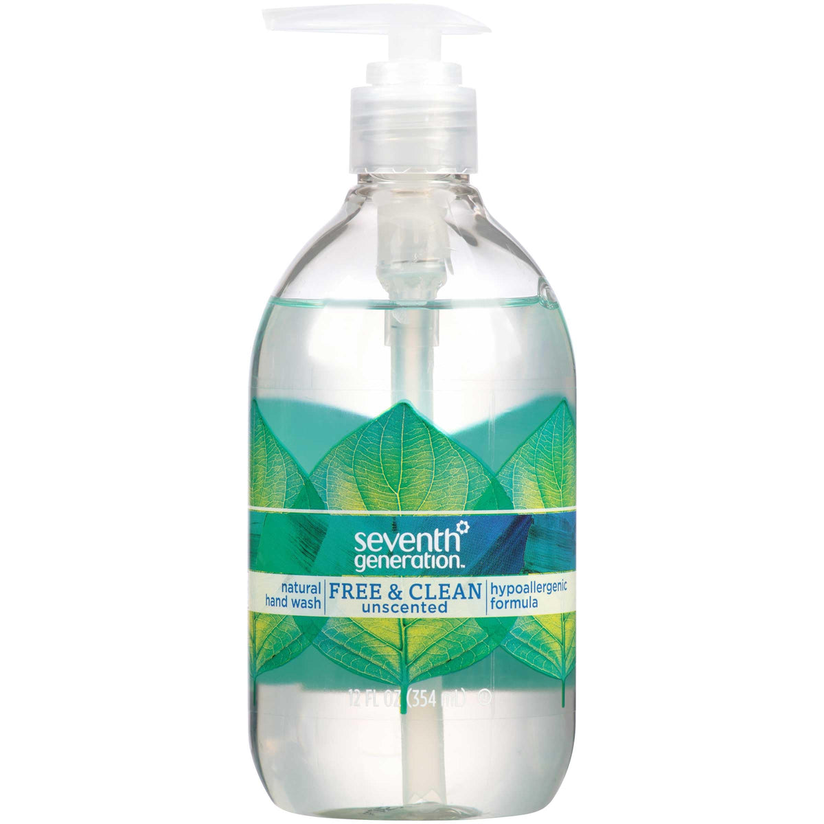 Seventh Generation bottle on bathroom counter showing compact size and clean look