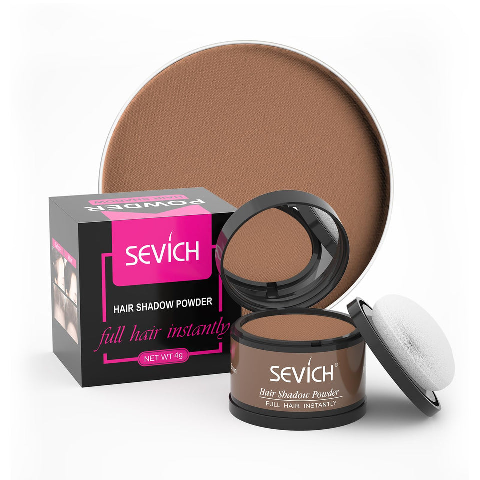 SEVICH compact front closed showing sleek brown packaging and portability benefit