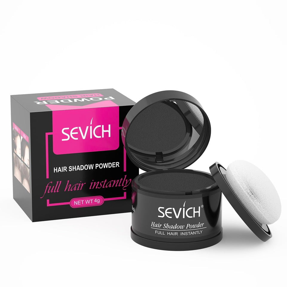 SEVICH front compact in black showing portable touch-up benefit