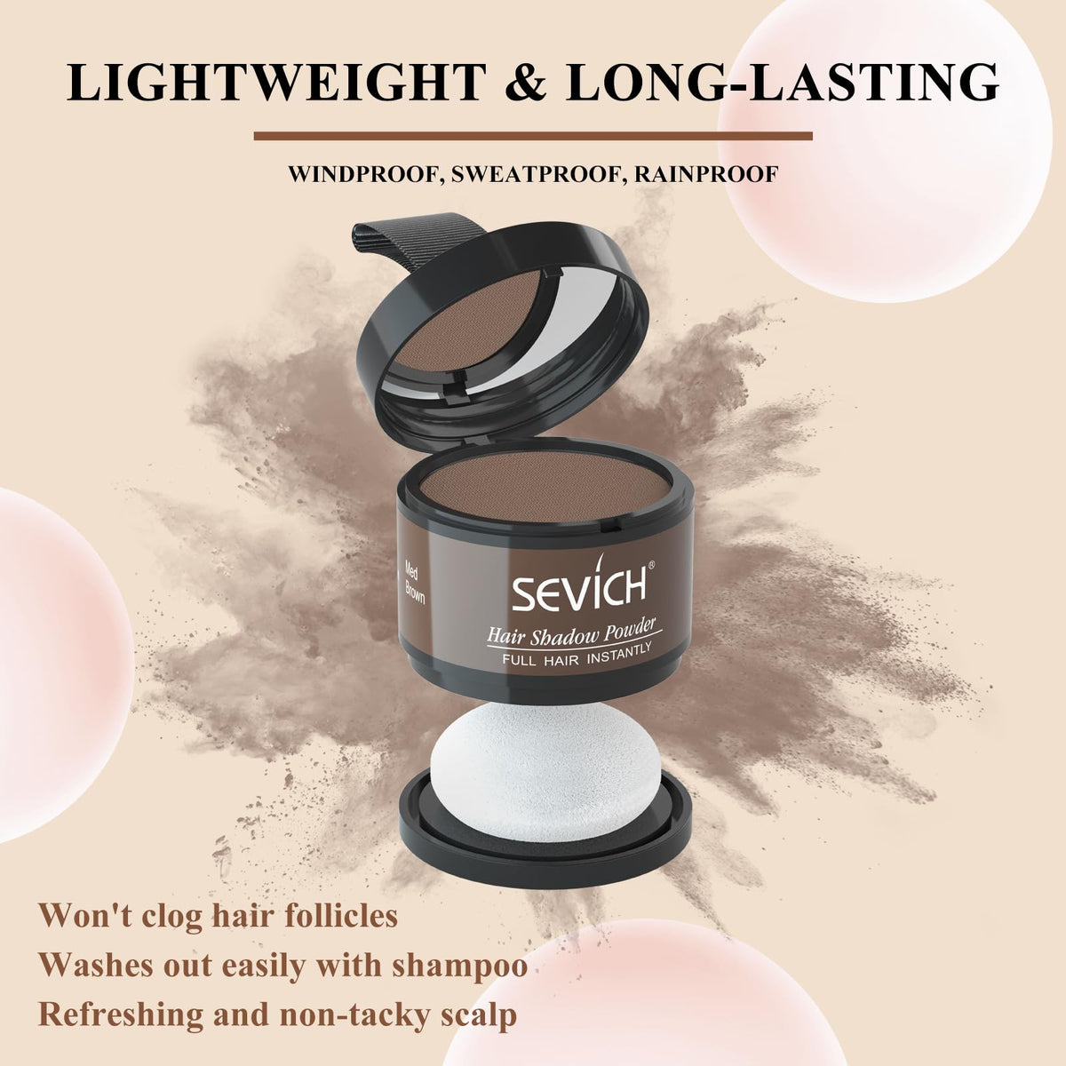 SEVICH powder close-up texture showing fine pigment for natural blending